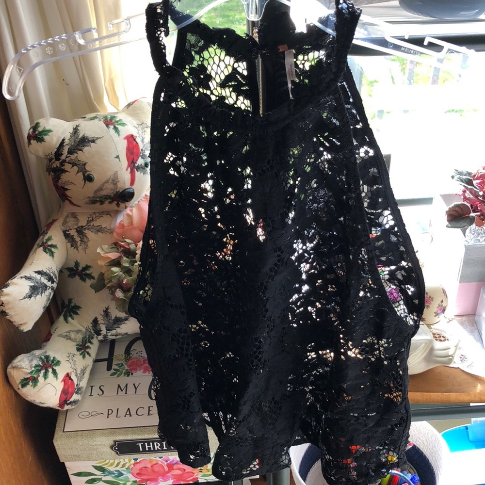 Free People Black Lace Top    SP